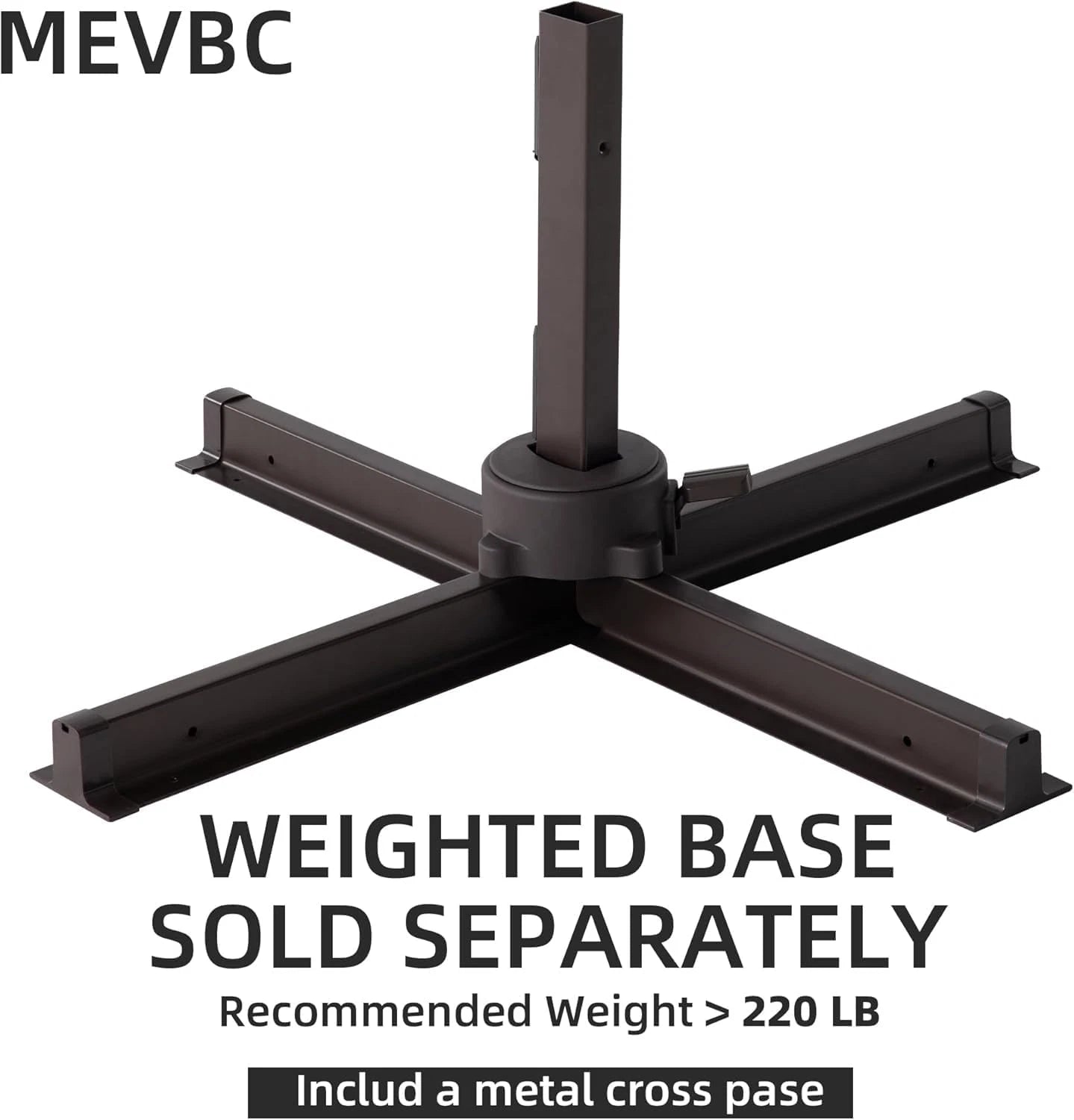 9 X 12 FT Cantilever Outdoor Patio Umbrella with Led Lights Large 360° Rotation